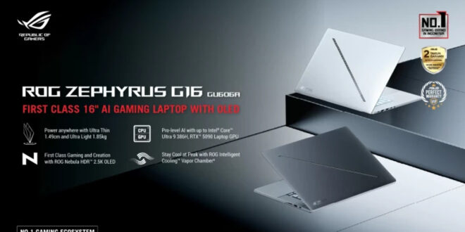 ASUS ROG Zephyrus G16 GU606 Elegan, Gahar untuk Kerja & Gaming